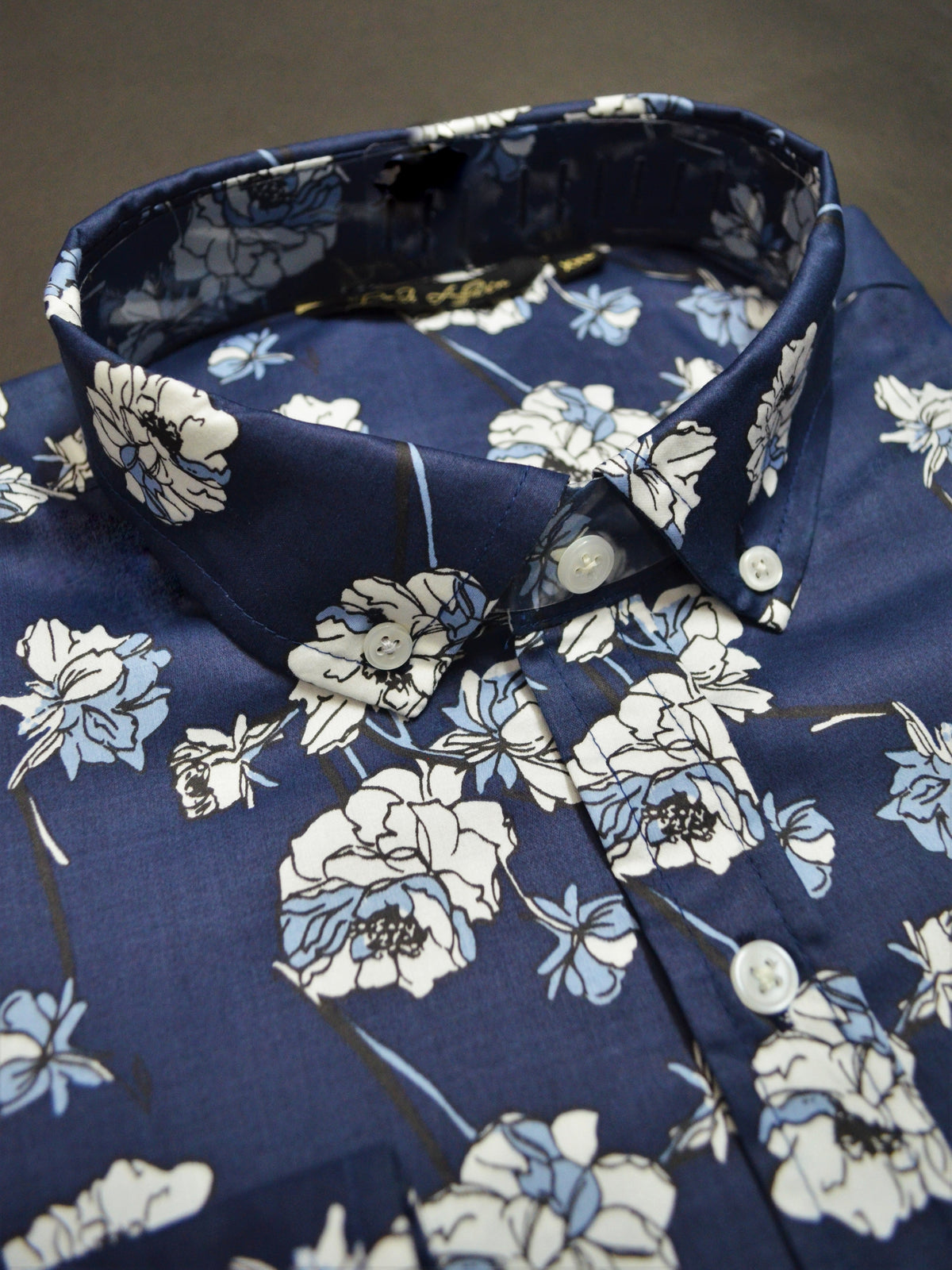 Blue Valentine Print Casual Men's Shirt