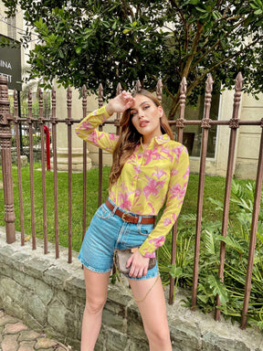 Bright Floral Printed Shirt