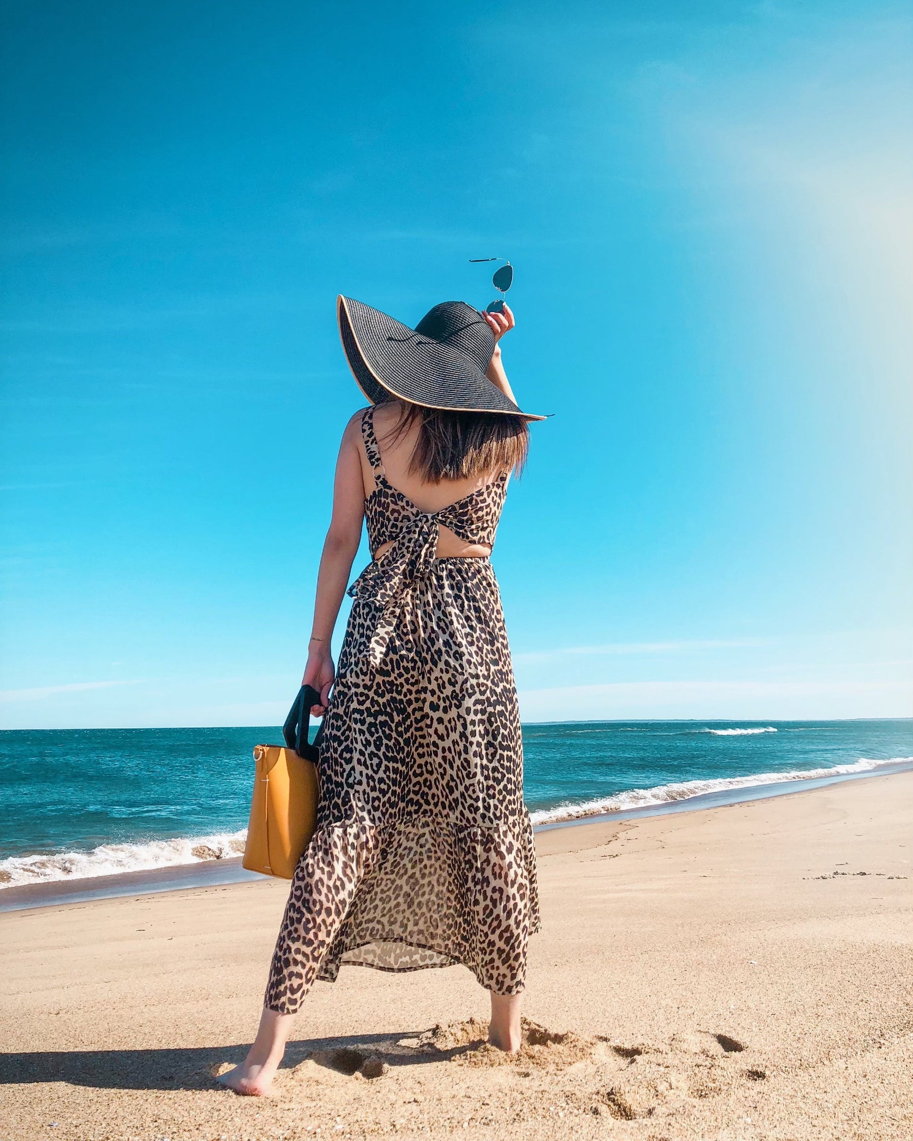 Leopard Print Tie Up Dress