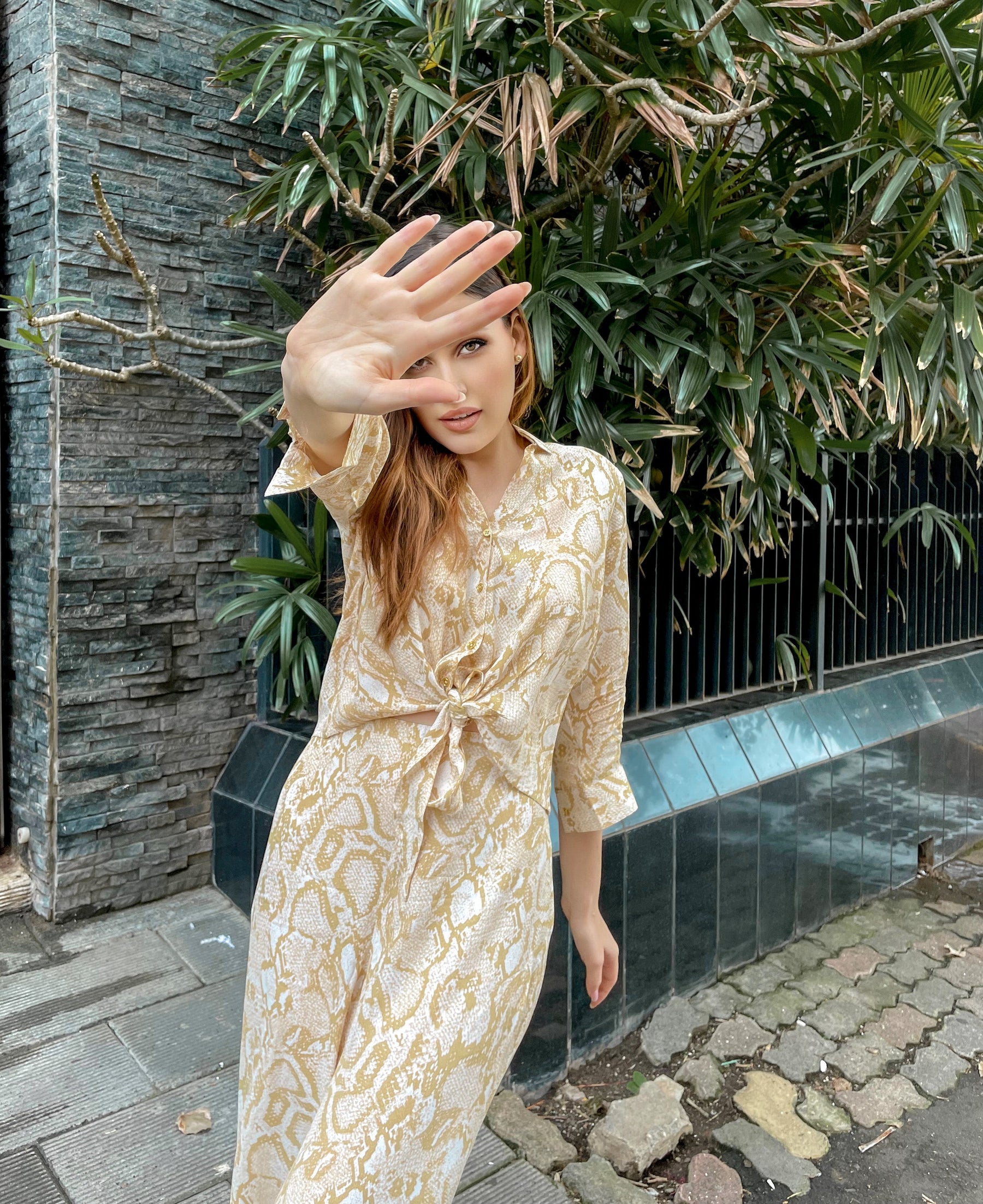 Snake Printed Coord Set