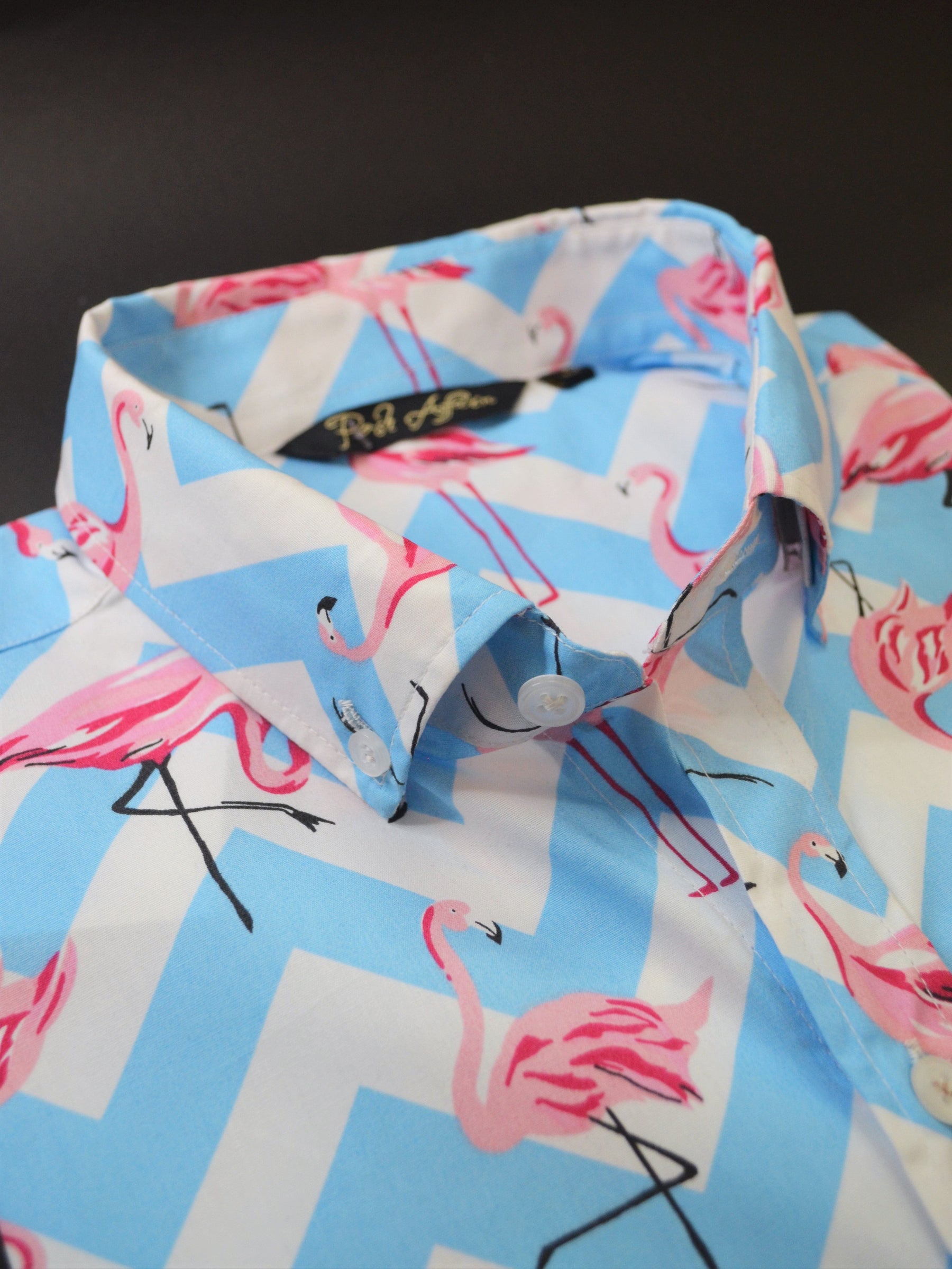 Flamingo Print Casual Men's Shirt
