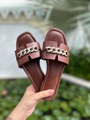 Brown Chained Slides