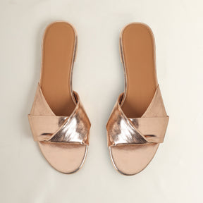 Rose Gold Knotted Slides