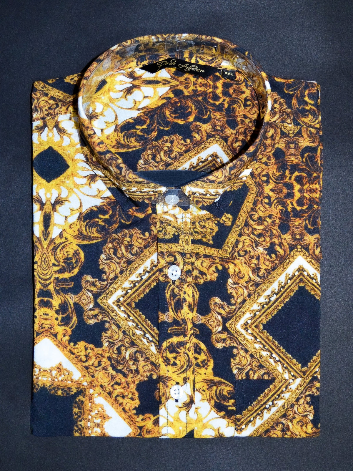 Baroque Print Casual Men's Shirt