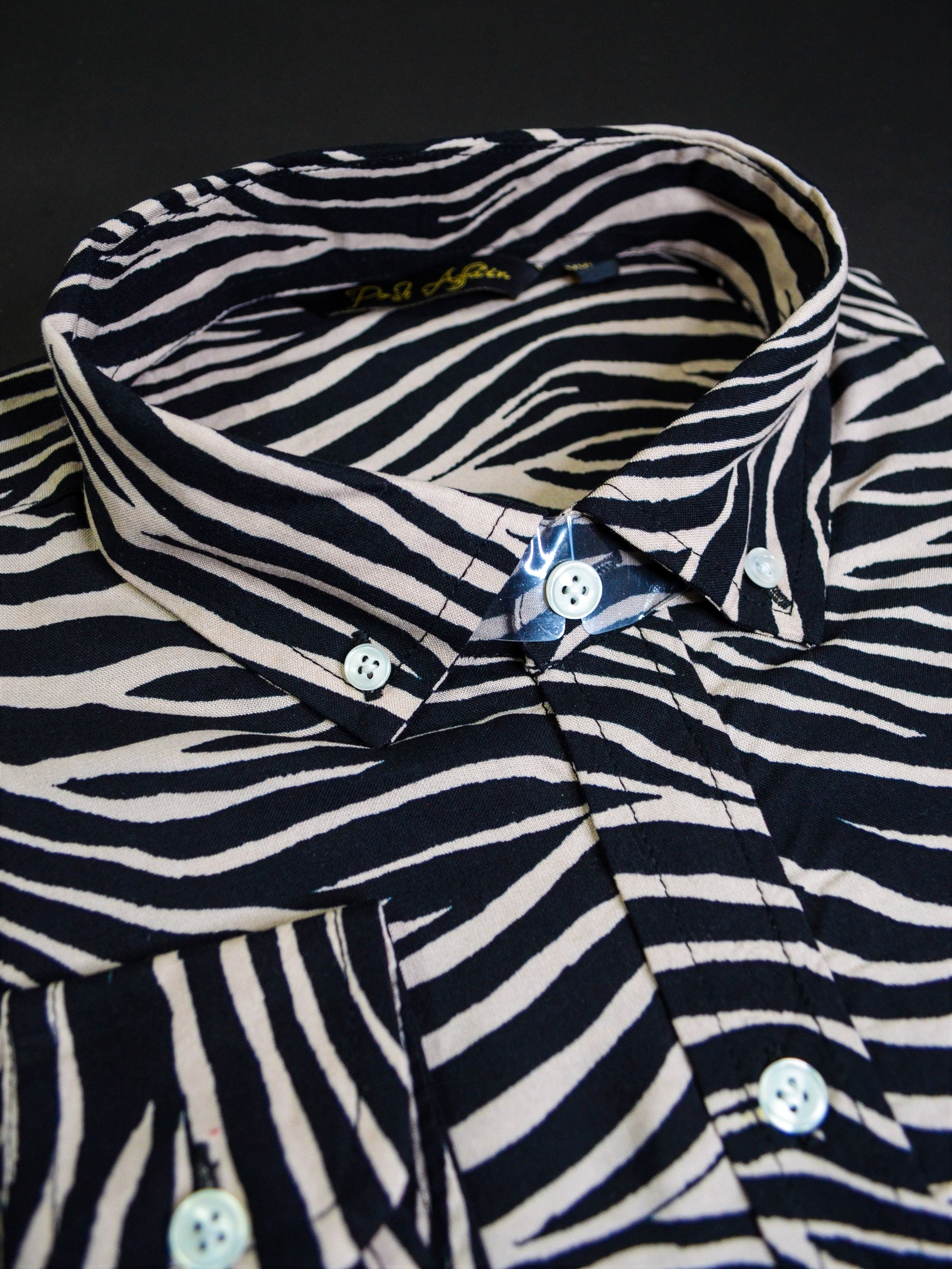 Zebra Stripe Print Casual Men's Shirt