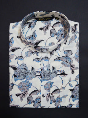 Magnolia Print Casual Men's Shirt